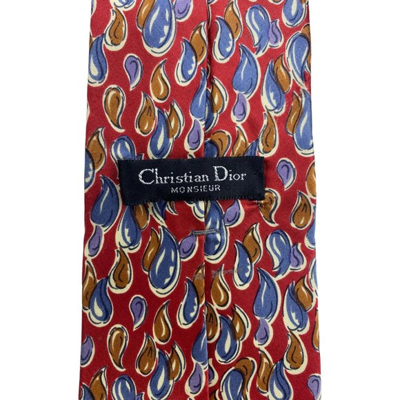 Dior Accessories Vtg 7s Christian Dior Silk Traditional Tie Wpl25